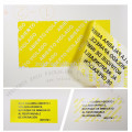 ZOLO anti-fake custom printed warranty sticker void if tampered with hidden text